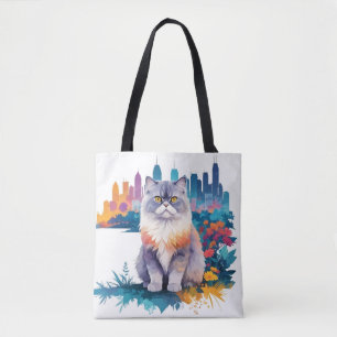 Cat Vintage Animal Nature Environment Art Painting Tote Bag
