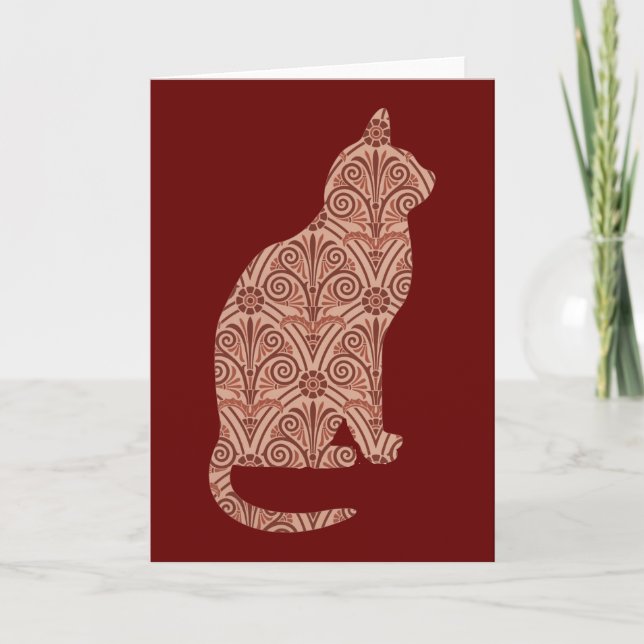 Cat Vintage Floral Card Series 11 (Front)
