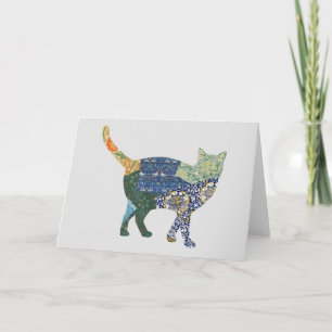 Cat Vintage Floral Card Series 2