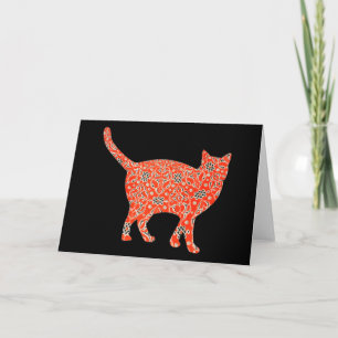 Cat Vintage Floral Card Series 5