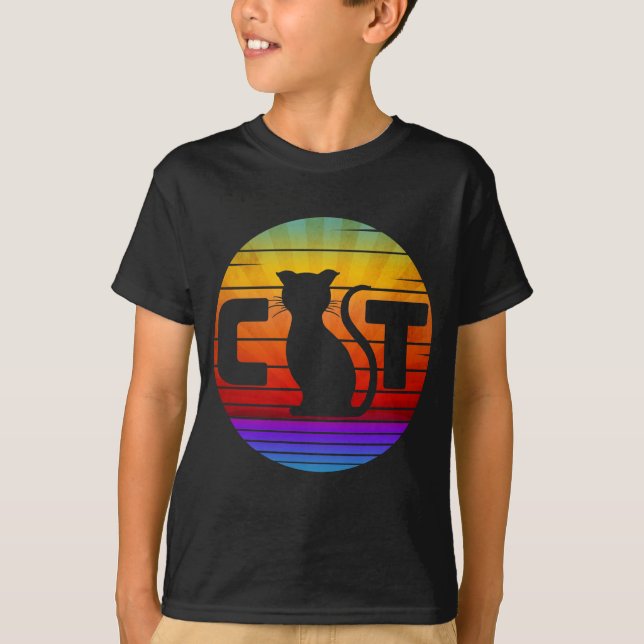 CAT VINTAGE SUNSET T-Shirt (Front)