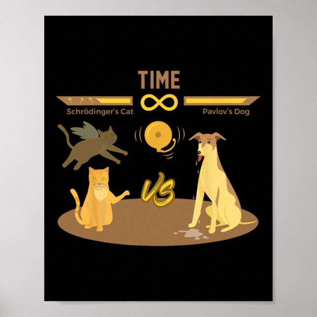 Cat Vs. Pavlovs Dog Funny Video Game  Poster (Front)