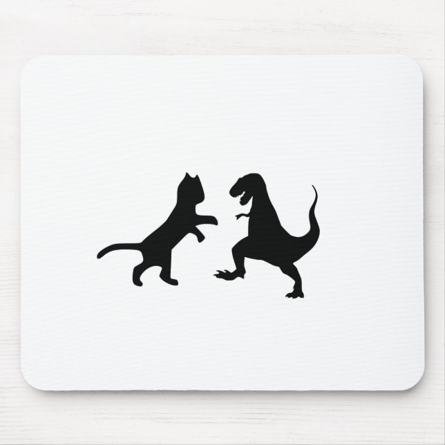 cat vs t-rex mouse pad (Front)