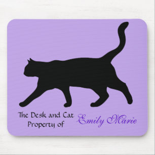 Cat Walk Silhouette: Desk of Mouse Pad