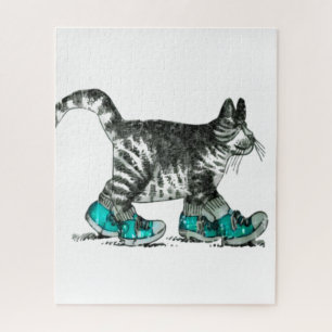Cat Walking in His Shoes Jigsaw Puzzle