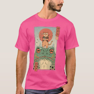 Cat Warrior And The Big Frog T-Shirt