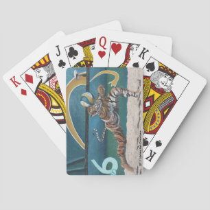 Cat Warrior Playing Volleyball Playing Cards