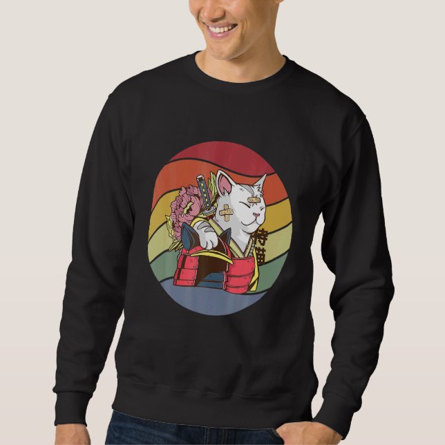 Cat Warrior Samurai Sweatshirt (Front)