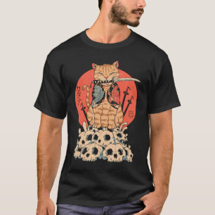 Cat Warrior Skulls T-Shirt