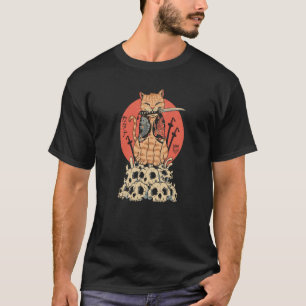 Cat Warrior Skulls T-Shirt