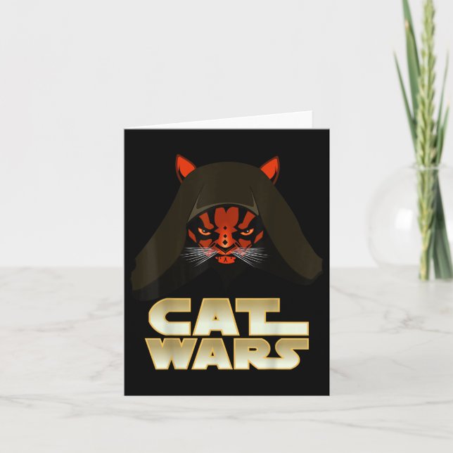 Cat Wars - Funny Cat  Card (Front)