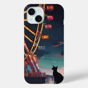 cat watching iPhone 15 case
