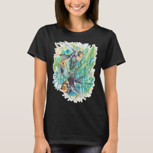 Cat Watching Fish T-Shirt