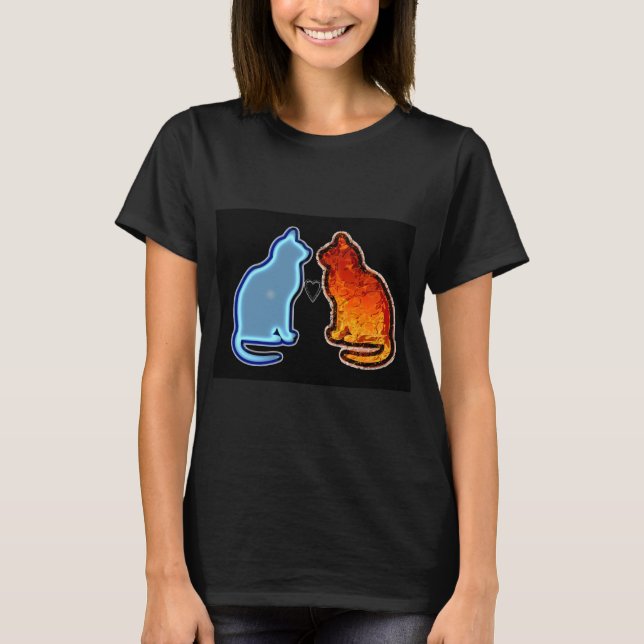 cat water and fire T-Shirt (Front)