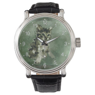 Cat watercolor painting watch
