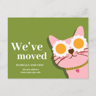 Cat We Have Moved New Address Postcard