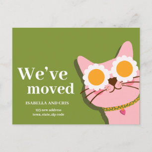 Cat We Have Moved New Address Postcard