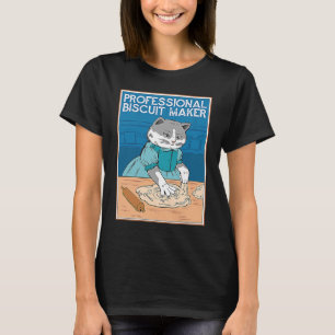 Cat Wearing a Dress Making Biscuits Kneading Biscu T-Shirt