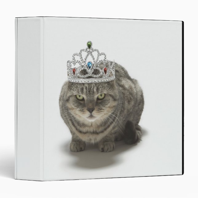 Cat wearing a tiara binder (Front/Spine)