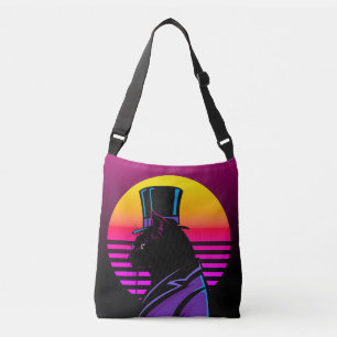 Cat Wearing a Tuxedo and a Hat Artwork   Crossbody Bag