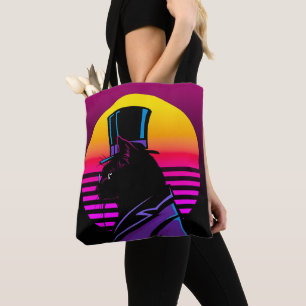 Cat Wearing a Tuxedo and a Hat Artwork Tote Bag
