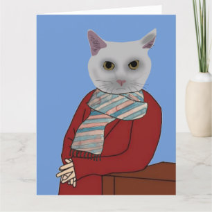CAT WEARING CLOTHING FUNNY BIRTHDAY CARDS