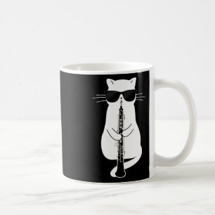 Cat Wearing Sungles Playing Oboe Coffee Mug