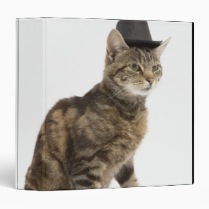 Cat wearing top hat binder