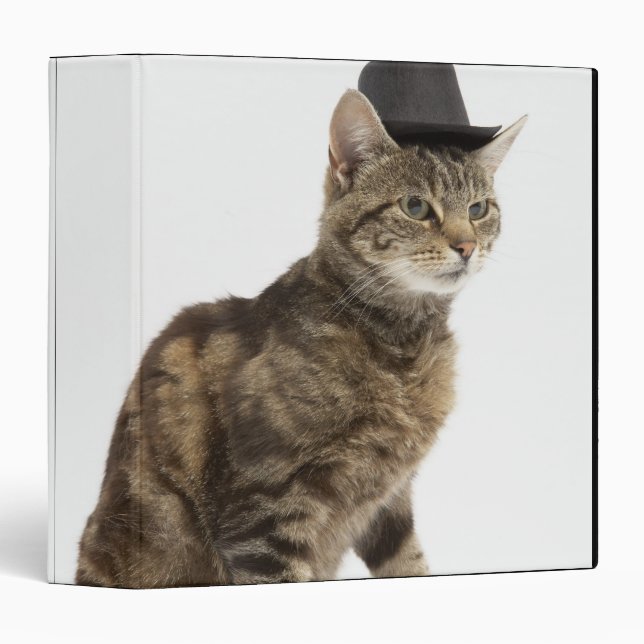 Cat wearing top hat binder (Front/Spine)