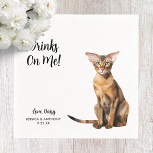 Cat Wedding Cocktail Napkin