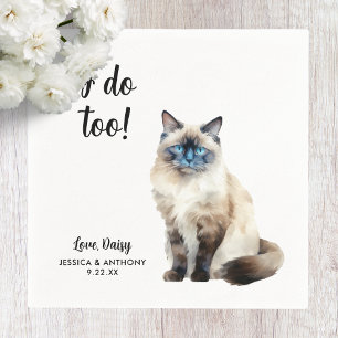 Cat Wedding Cocktail Napkins