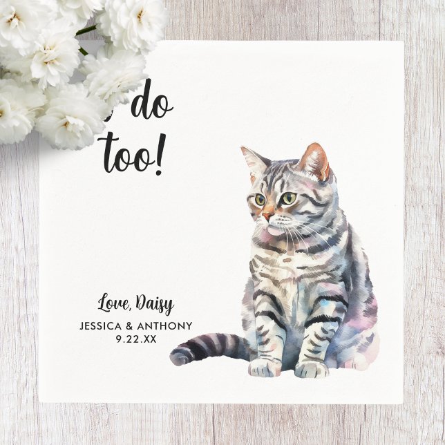 Cat Wedding Cocktail Napkins (Creator Uploaded)