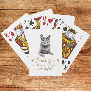Cat Wedding Favour Playing Cards