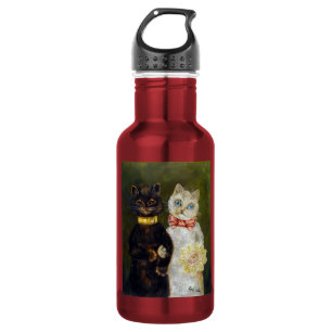 Cat Wedding, Marriage, Bride, Louis Wain 532 Ml Water Bottle
