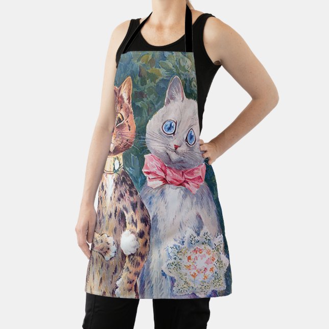 Cat Wedding, Marriage, Bride, Louis Wain Apron (Insitu)
