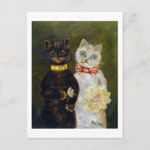 Cat Wedding, Marriage, Bride, Louis Wain Postcard