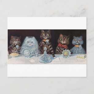 Cat Wedding, Marriage, Bride, Louis Wain Postcard