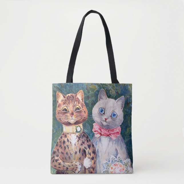 Cat Wedding, Marriage, Bride, Louis Wain Tote Bag (Front)