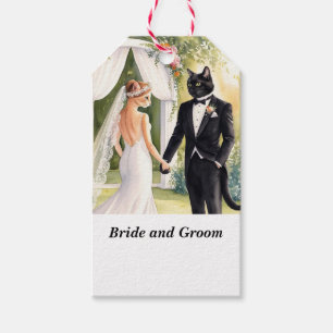 Cat Wedding themed with Bride and Groom Gift Tags