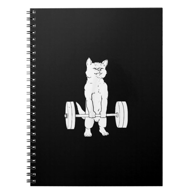 Cat Weightlifting And Gym Notebook (Front)