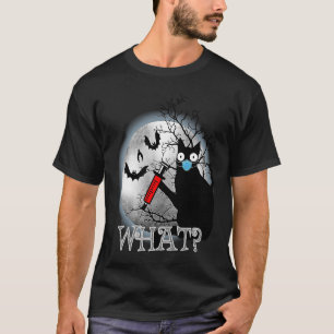 Cat What Assassin Murderous Cat & Syringe Hallowee T-Shirt