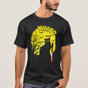 Cat What Black Ca Murderous Cat With Knife 2 T-Shirt