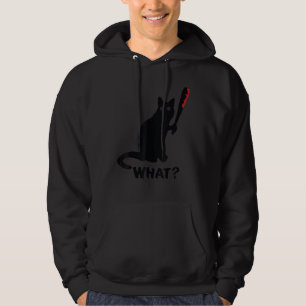 Cat What Black Cat Murderous Cat With baseball ba Hoodie