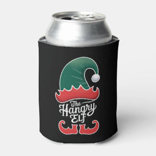 Cat What Funny Black Cat Pushing Christmas Tree Can Cooler