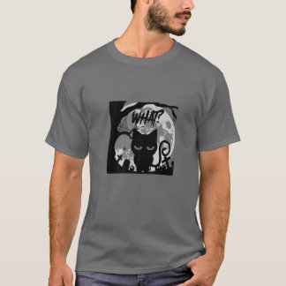 Cat What? Funny Murderous Cat Kitten In Graveyard T-Shirt