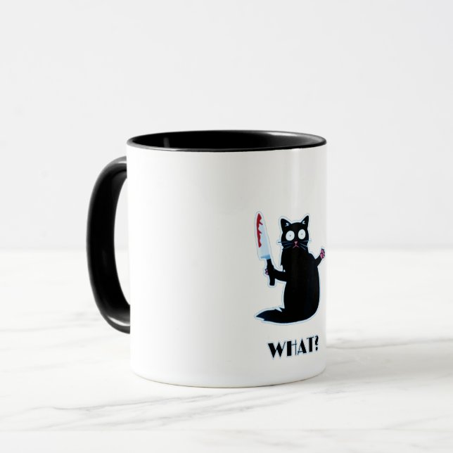cat what funy mug (Front Left)