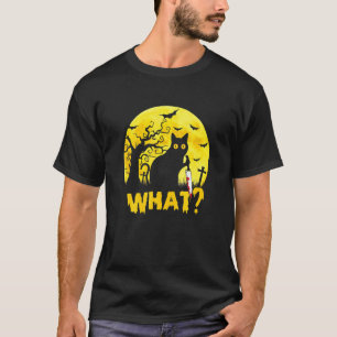 Cat What Murderous Cat Black Cat With Knife Moon H T-Shirt