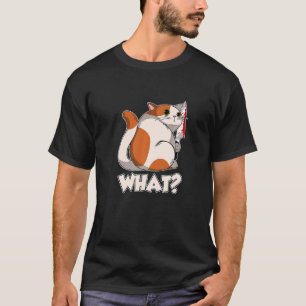 Cat What Murderous Cat With Knife   T-Shirt