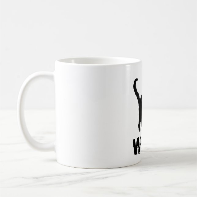 Cat What Shirt Murderous Black Cat With Knife Hall Coffee Mug (Left)