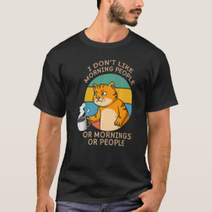Cat Whisperer Drinking Coffee Caffeine Drinker T-Shirt
